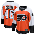 Kooe P.Flyers #46 Trevor Zegras Orange Home Premium Jerseys