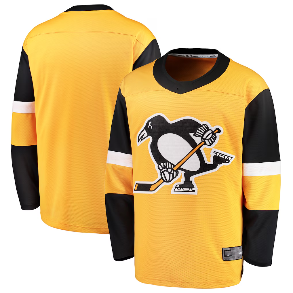 Kooe P.Penguins Gold Alternate Breakaway Jerseys