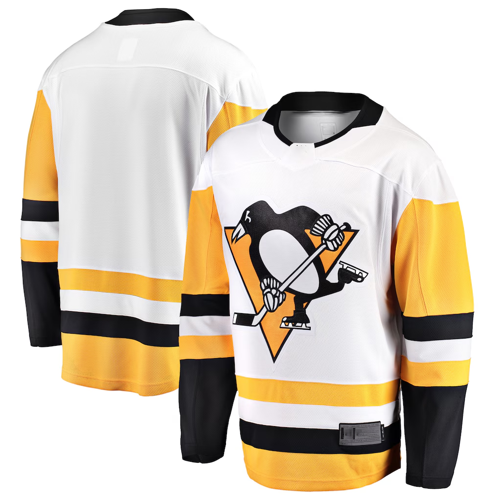 Kooe P.Penguins White Away Breakaway Jerseys