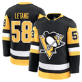 Kooe P.Penguins #58 Kris Letang Black Home Premium Jerseys