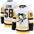 Kooe P.Penguins #58 Kris Letang White Premium Jerseys