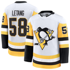 Kooe P.Penguins #58 Kris Letang White Premium Jerseys