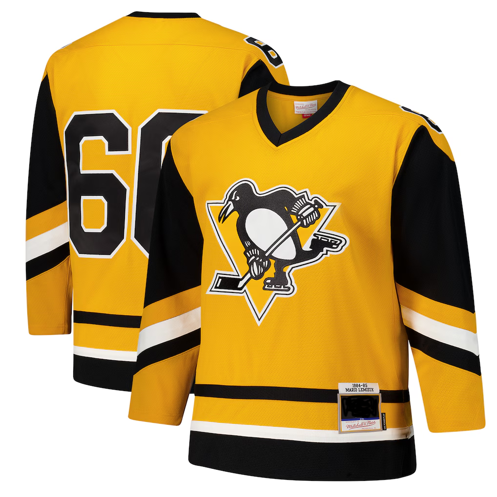 Kooe P.Penguins #66 Mario Lemieux Gold 1984-85 Power Play Jerseys