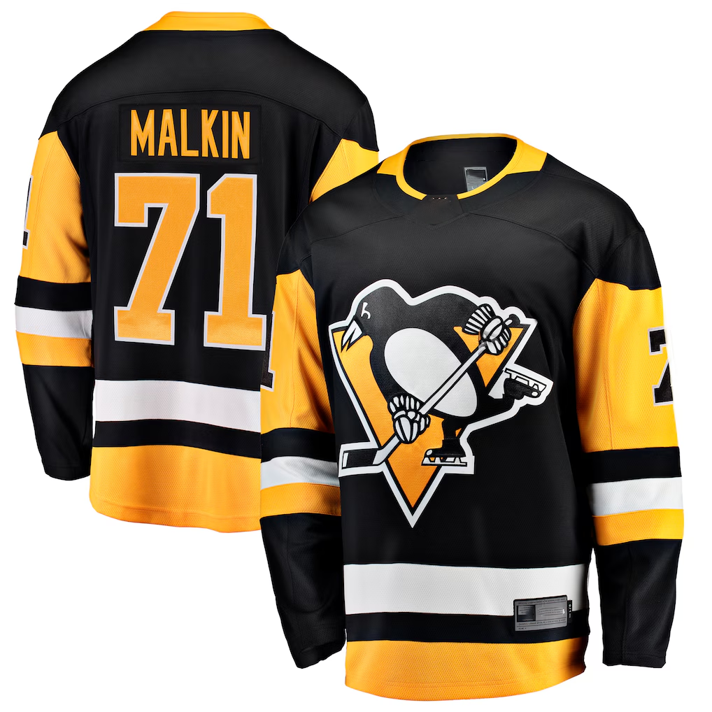 Kooe P.Penguins #71 Evgeni Malkin Black Home Breakaway Jerseys
