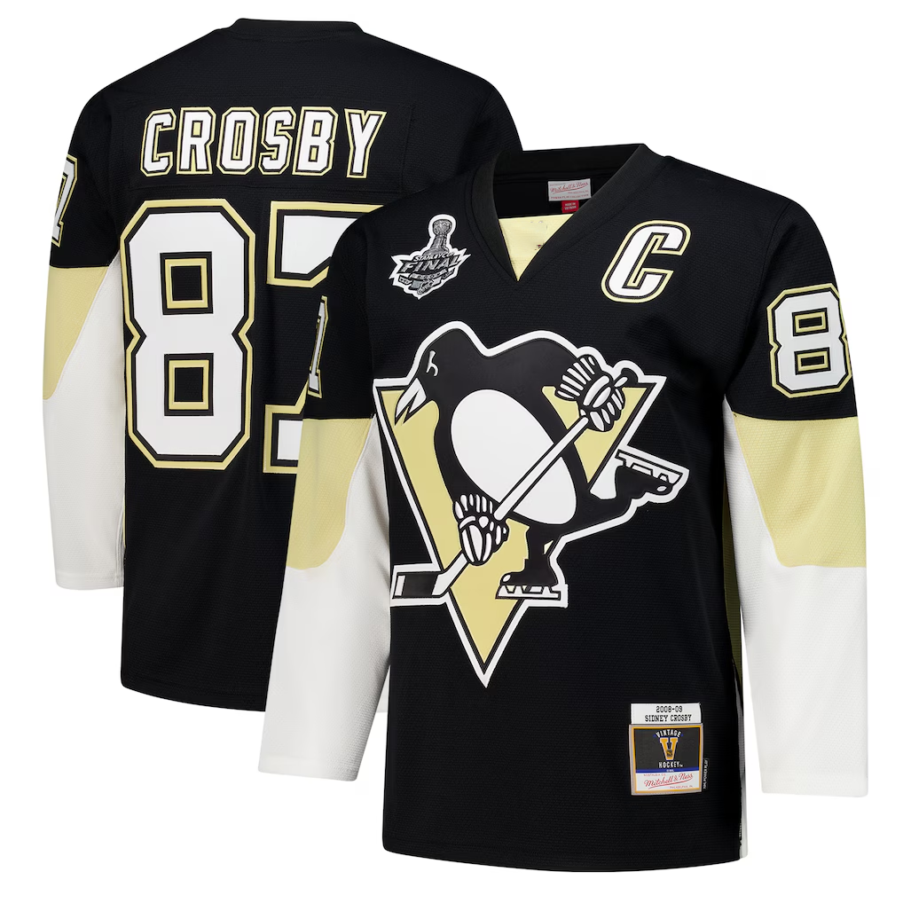 Kooe P.Penguins #87 Sidney Crosby Black 2008 Power Play Jerseys