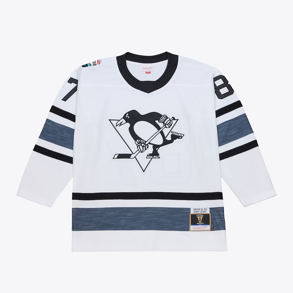 Kooe P.Penguins #87 Sidney Crosby Mitchell & Ness White 2019 All-Star Game Power Play Jerseys