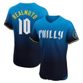 Kooe P.Phillies #10 J.T. Realmuto Player Blue City Connect Home Limited Elite Stitched Jerseys