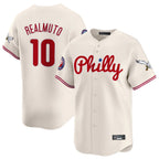 Kooe P.Phillies #10 J.T. Realmuto Player Cream Phillies & Eagles Vapor Premier Limited Stitched Jerseys