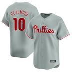 Kooe P.Phillies #10 J.T. Realmuto Player Gray Home Limited Stitched Jerseys