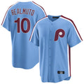 Kooe P.Phillies #10 J.T. Realmuto Player Light Blue Home Game Stitched Jerseys