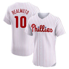 Kooe P.Phillies #10 J.T. Realmuto Player White Home Limited Elite Stitched Jerseys