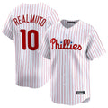 Kooe P.Phillies #10 J.T. Realmuto Player White Home Limited Stitched Jerseys