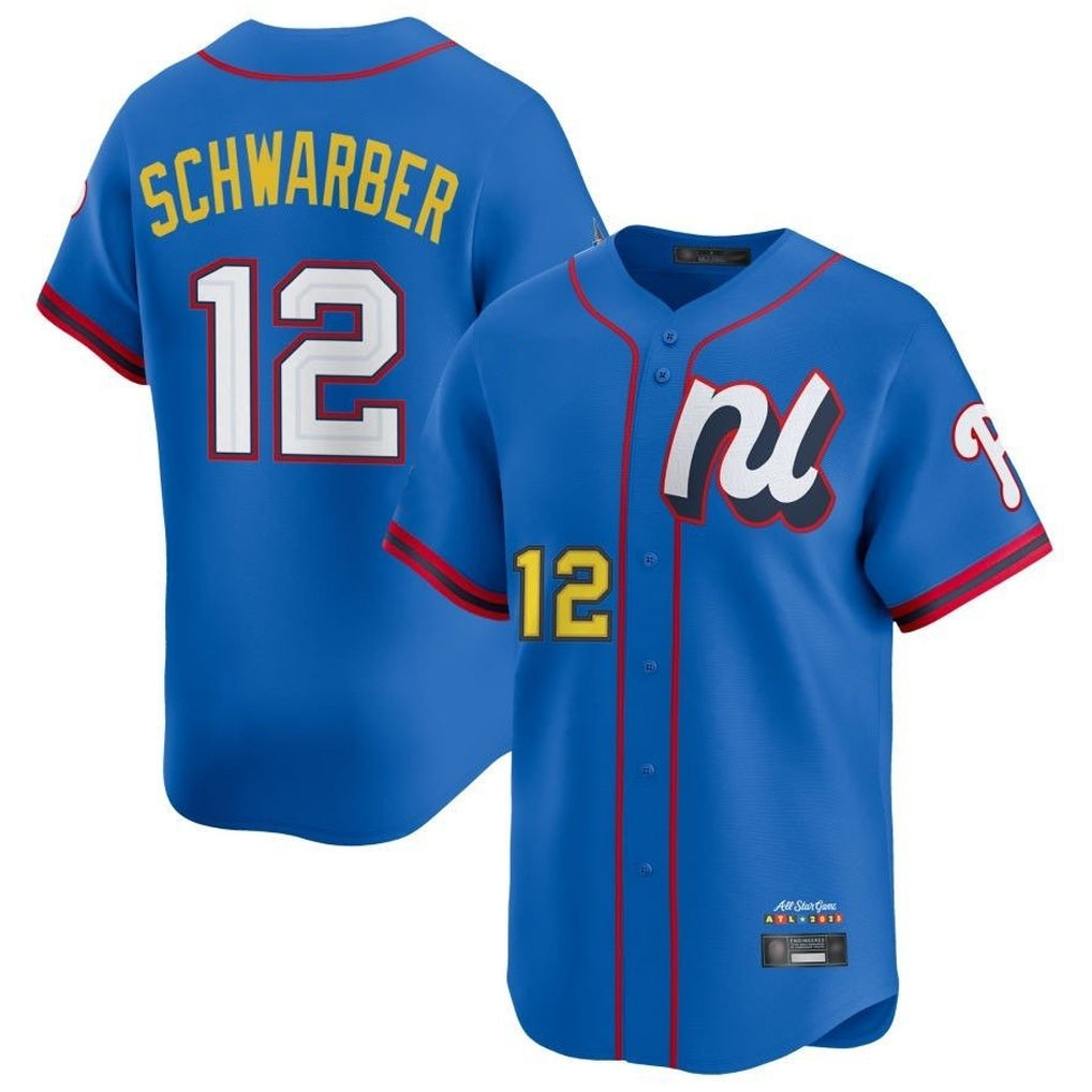 Kooe P.Phillies #12 Kyle Schwarber Player Blue National League All-star Game Limited Stitched Jerseys
