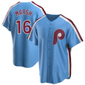 Kooe P.Phillies #16 Brandon Marsh Player Light Blue Home Game Stitched Jerseys