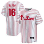 Kooe P.Phillies #16 Brandon Marsh Player White Home Game Stitched Jerseys