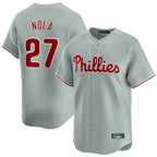 Kooe P.Phillies #27 Aaron Nola Player Gray Home Limited Stitched Jerseys