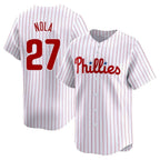 Kooe P.Phillies #27 Aaron Nola Player White Home Limited Stitched Jerseys