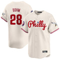 Kooe P.Phillies #28 Alec Bohm Player Cream Phillies & Eagles Vapor Premier Limited Stitched Jerseys
