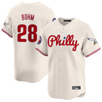 Kooe P.Phillies #28 Alec Bohm Player Cream Phillies & Eagles Vapor Premier Limited Stitched Jerseys