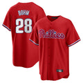 Kooe P.Phillies #28 Alec Bohm Player Red Home Game Stitched Jerseys