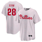 Kooe P.Phillies #28 Alec Bohm Player White Home Game Stitched Jerseys