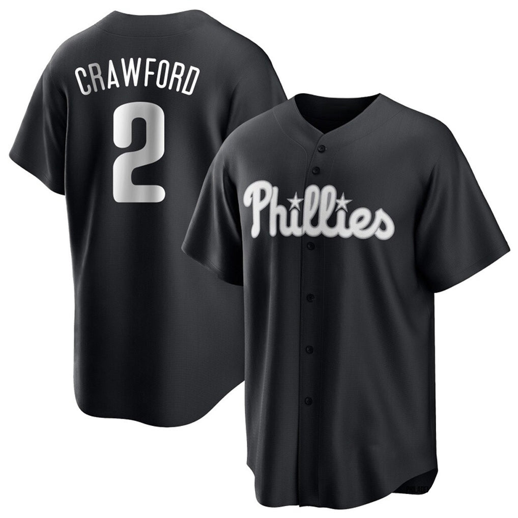 Kooe P.Phillies #2 Justin Crawford Player Black Alt Fashion Home Game Stitched Jerseys