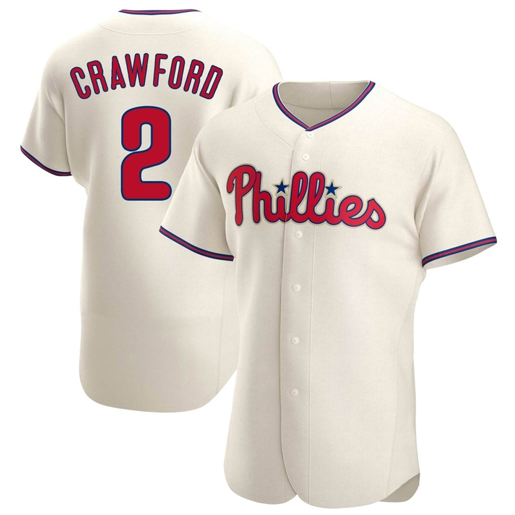 Kooe P.Phillies #2 Justin Crawford Player Cream Home Limited Elite Stitched Jerseys