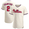 Kooe P.Phillies #2 Justin Crawford Player Cream Home Limited Elite Stitched Jerseys