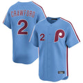 Kooe P.Phillies #2 Justin Crawford Player Light Blue Home Limited Stitched Jerseys