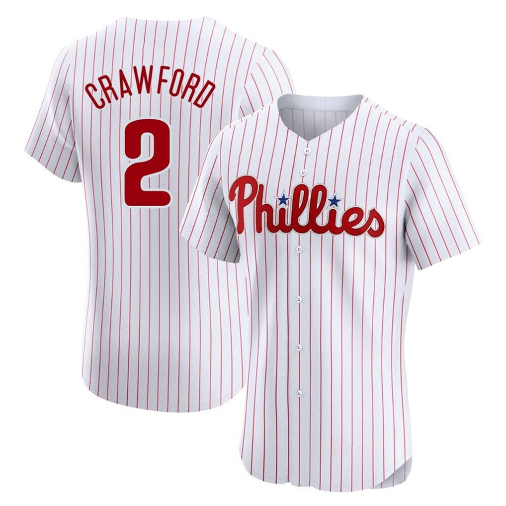 Kooe P.Phillies #2 Justin Crawford Player White Home Limited Elite Stitched Jerseys