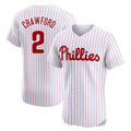 Kooe P.Phillies #2 Justin Crawford Player White Home Limited Elite Stitched Jerseys