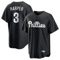 Kooe P.Phillies #3 Bryce Harper Player Black Alt Fashion Home Game Stitched Jerseys