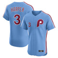 Kooe P.Phillies #3 Bryce Harper Player Light Blue Home Limited Elite Stitched Jerseys