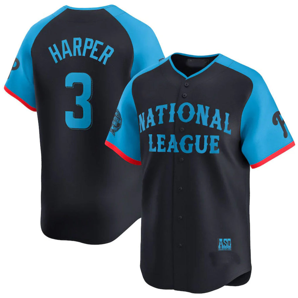 Kooe P.Phillies #3 Bryce Harper Player Navy National League All-Star Limited Game Stitched Jerseys