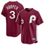 Kooe P.Phillies #3 Bryce Harper Player Red Cooperstown Collection Limited Home Stitched Jerseys