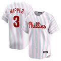 Kooe P.Phillies #3 Bryce Harper Player White Home Limited Stitched Jerseys