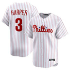 Kooe P.Phillies #3 Bryce Harper Player White Home Limited Stitched Jerseys