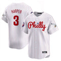 Kooe P.Phillies #3 Bryce Harper Player White Pinstripe Phillies & Eagles Vapor Premier Limited Stitched Jerseys