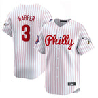Kooe P.Phillies #3 Bryce Harper Player White Pinstripe Phillies & Eagles Vapor Premier Limited Stitched Jerseys
