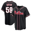 Kooe P.Phillies #59 Jhoan Duran Player Black Fashion Out Home Game Stitched Jerseys