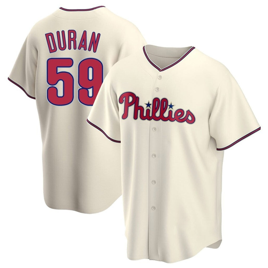 Kooe P.Phillies #59 Jhoan Duran Player Cream Home Game Stitched Jerseys