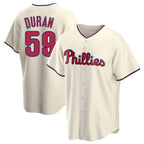 Kooe P.Phillies #59 Jhoan Duran Player Cream Home Game Stitched Jerseys