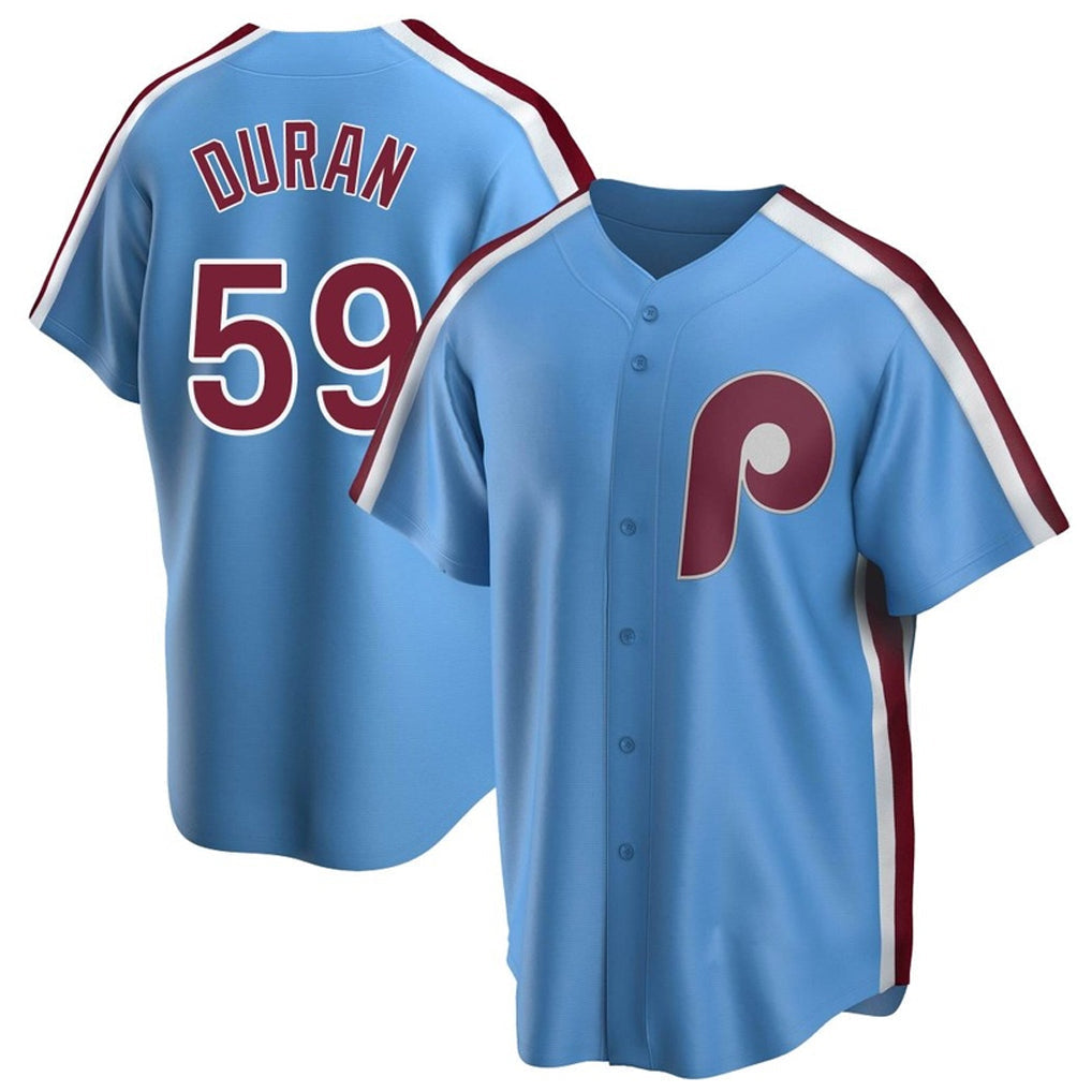 Kooe P.Phillies #59 Jhoan Duran Player Light Blue Home Limited Game Stitched Jerseys
