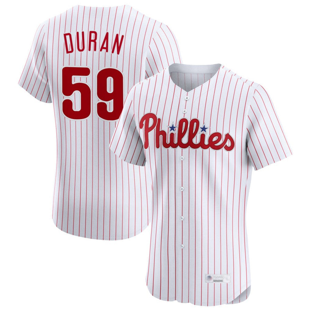 Kooe P.Phillies #59 Jhoan Duran Player White Home Limited Elite Stitched Jerseys