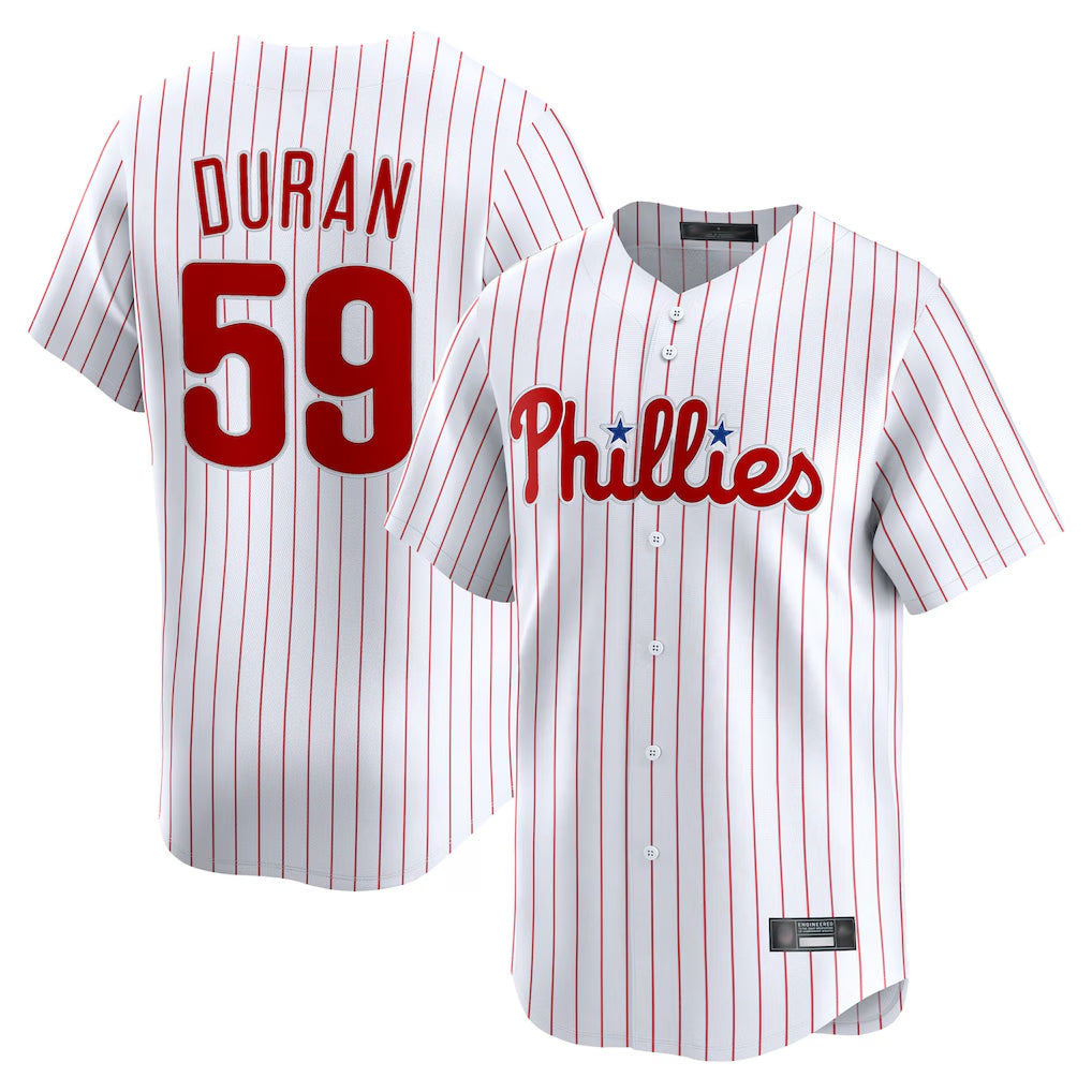 Kooe P.Phillies #59 Jhoan Duran Player White Home Limited Stitched Jerseys