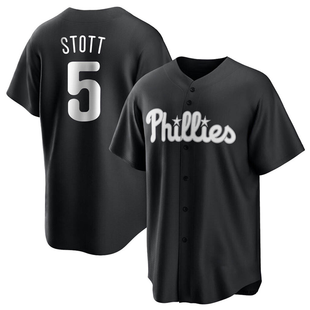 Kooe P.Phillies #5 Bryson Stott Player Black Alt Fashion Home Game Stitched Jerseys
