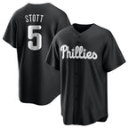 Kooe P.Phillies #5 Bryson Stott Player Black Alt Fashion Home Game Stitched Jerseys