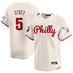 Kooe P.Phillies #5 Bryson Stott Player Cream Phillies & Eagles Vapor Premier Limited Stitched Jerseys