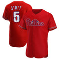 Kooe P.Phillies #5 Bryson Stott Player Red Home Limited Elite Stitched Jerseys