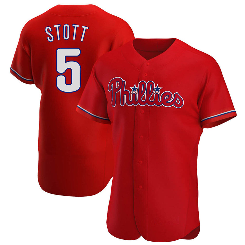 Kooe P.Phillies #5 Bryson Stott Player Red Home Limited Elite Stitched Jerseys